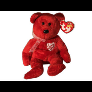Ty Beanie Baby “Secret” I Love You Bear, Fr 2003